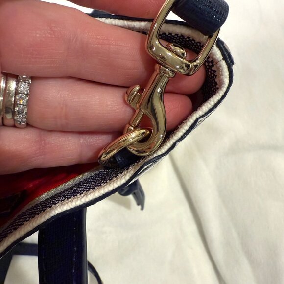 Dooney & Bourke Westerly Mini Waverly Yellow Navy White Striped Mini Tote - Picture 15 of 16